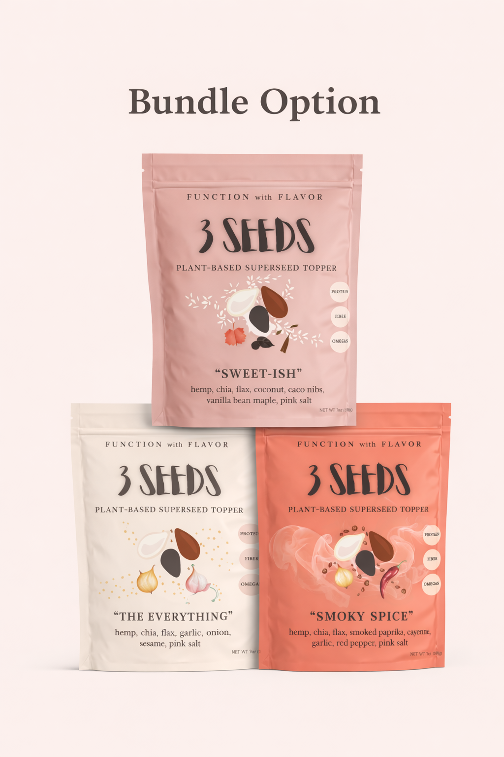 Trio Bundle - Complete Superfood Seasoning Set (3 Flavors: Everything, Smoky Spice, Sweet-ish)